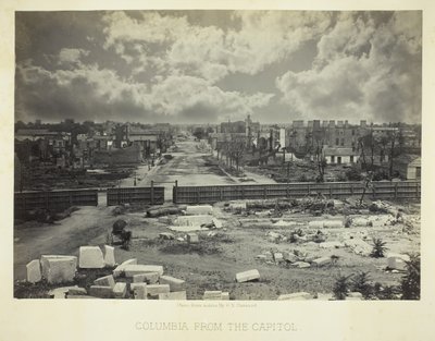 国会議事堂からのコロンビア、1866年。 作： George N. Barnard