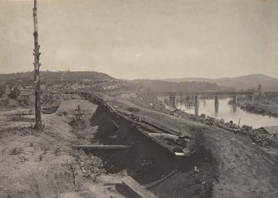 1860 年代のエタワ橋の防御。 作： George N. Barnard