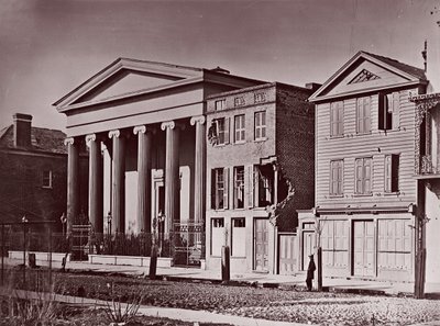 ハイバーニアン ホール、チャールストン、カリフォルニア州。 1864年。 作： George N. Barnard