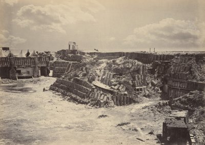 フォート サンプターの内部ビュー、1860 年代。 作： George N. Barnard