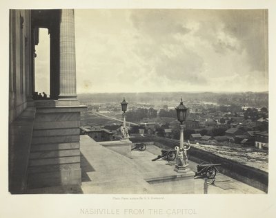 国会議事堂から見たナッシュビル、1864年。 作： George N. Barnard