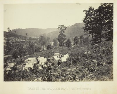 アライグマ山脈、ホワイトサイド No. 2、1864 を通過します。 作： George N. Barnard