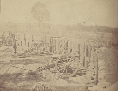 ジョージア州アトランタの前にある反乱軍の作品、No. 2、1864年。 作： George N. Barnard