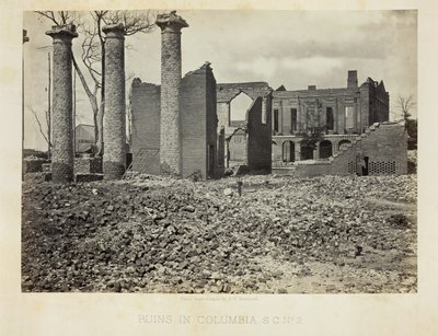 コロンビアの遺跡、サウスカロライナ州、No. 2、1865。 作： George N. Barnard