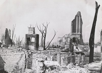1871年の大シカゴ火災後のシカゴ歴史協会の遺跡 作： George N. Barnard