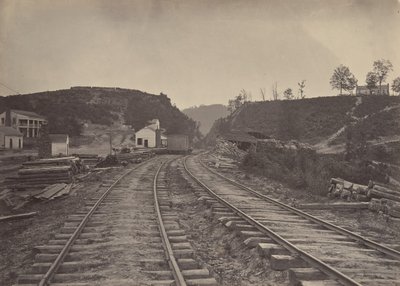 1860 年代、ジョージア州、北を望むアラトゥーナ峠。 作： George N. Barnard