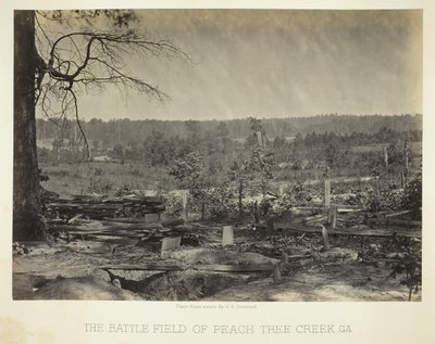 ジョージア州ピーチ ツリー クリークの戦場、186466。 作： George N. Barnard