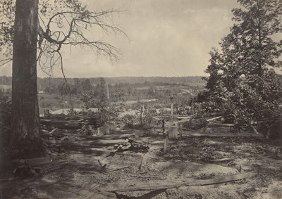 ピーチ ツリー クリークの戦場、ジョージア州、1860 年代。 作： George N. Barnard