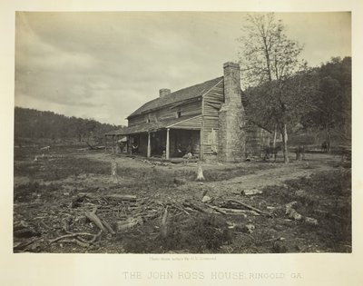 ジョン ロス ハウス、リングゴールド、ジョージア州、1866 年。 作： George N. Barnard