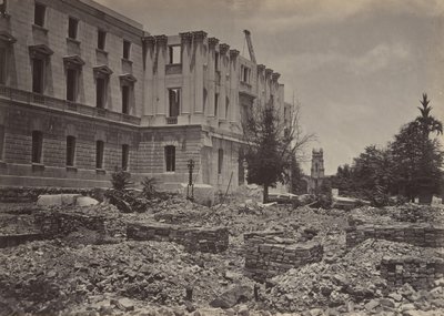 新国会議事堂、コロンビア、サウスカロライナ州、1860 年代。 作： George N. Barnard