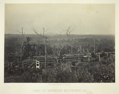 ジョージア州ケネソー山の眺め、1866 年。 作： George N. Barnard