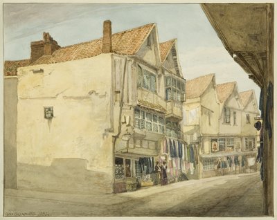 The Pithay（鉛筆・水彩・紙 作： George Orleans Delamotte