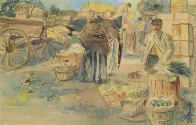 市場、ニューオーリンズ、1918 作： George Overbury Hart