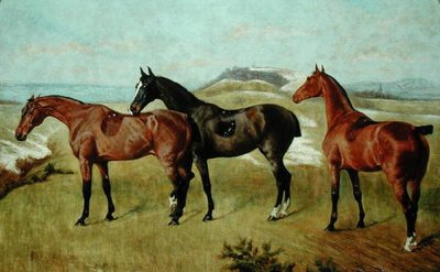 3頭の馬Whissendine、Swallow、Tiptop 作： George Paice