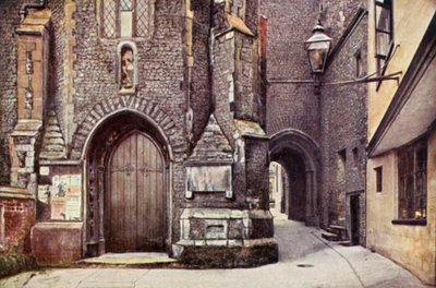St John Maddermarket Church Alley（カラーリトグラフ 作： George Parsons Norman