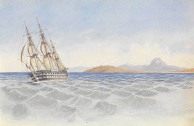 HMS「ベレロフォン」、カルタゴ岬沖、1852年4月26日 作： George Pechell Mends