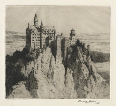 ノイシュヴァンシュタイン城、1800年代後半〜1900年代初頭。 作： George Percival Gaskell
