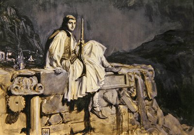 ギリシャの衛兵」（紙にガッシュ） 作： George Percy Jacob Hood