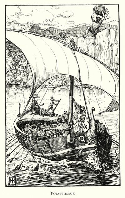 オデッセイポリュペムス（銅版画 作： George Percy Jacomb Hood