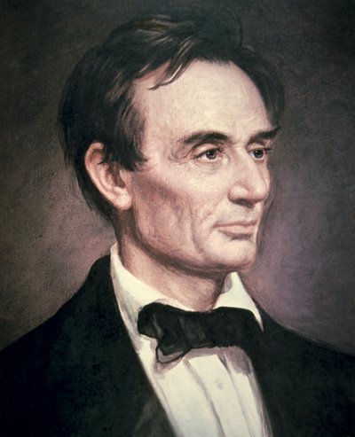 エイブラハム・リンカーン (1809-60) (キャンバスに油彩) 作： George Peter Alexander Healy