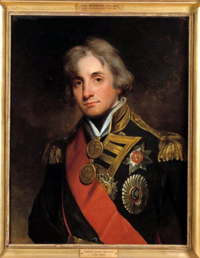 ブロンテ公爵ホレイショ・ビスカウント・ネルソン（1758-1805）副提督の肖像 ジョルジュ・ヒーリー（1808-1894）の絵画 19世紀。薄さ0.73 x 0.57 m 作： George Peter Alexander Healy