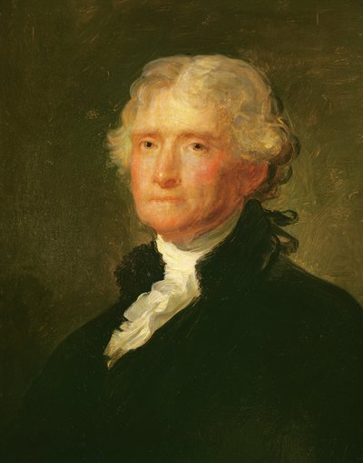 ギルバート・スチュアート（1755-1828）による絵画の後のトーマス・ジェファーソンの肖像 作： George Peter Alexander Healy