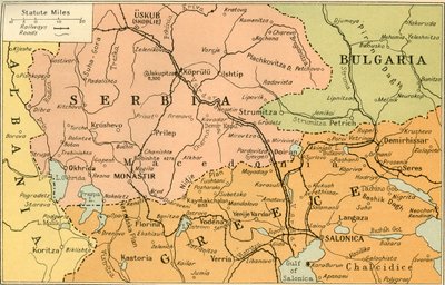 サロニカフロントの地図、1919年。 作： George Philip and Son Ltd