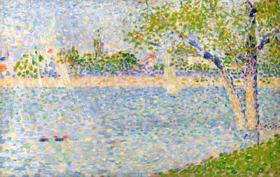 ラ・グラン・ジャットから見たセーヌ川、 作： George Pierre Seurat