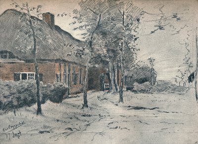 「オランダの農場」、1900 年頃。 作： George Poggenbeek