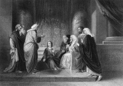 彼らは彼を寺院の中で医者の真ん中に座っていた、c1840。 作： George Presbury