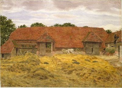 ウィッチチャーチの赤い納屋、1868 年 作： George Price Boyce