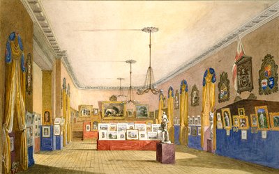 オックスフォードの旧市庁舎での展示会、1854 年 作： George Pyne