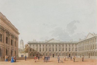 ペックウォータークワッドウエスト、クライストチャーチ、オックスフォード、1850（紙にインクとトイレ） 作： George Pyne