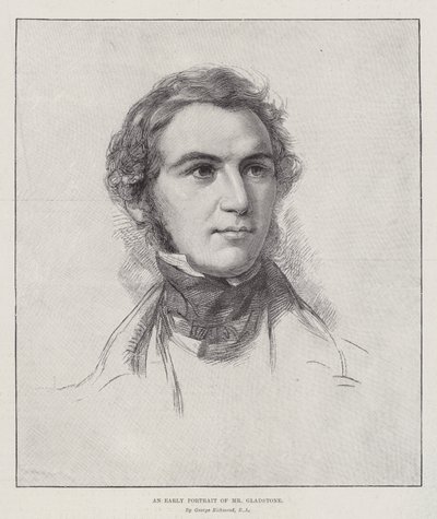 グラッドストーン氏の初期の肖像 作： George Richmond