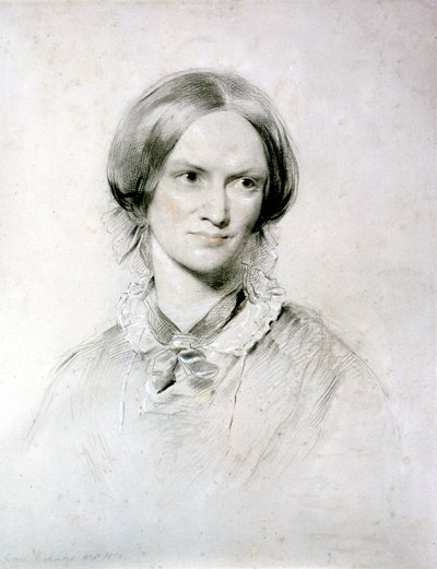 シャーロットブロンテ、イギリスの小説家、1850年 作： George Richmond