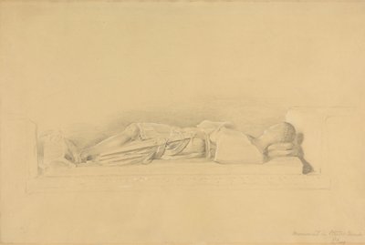 十字軍の彫像、スティステッド教会 作： George Richmond