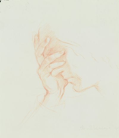 女性の頭部研究、1835年頃（紙に赤チョーク） 作： George Richmond