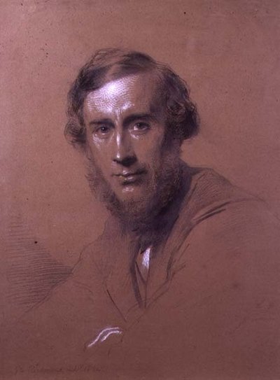 ジョン・ティンダル（1820-93）1864年（クレヨン） 作： George Richmond