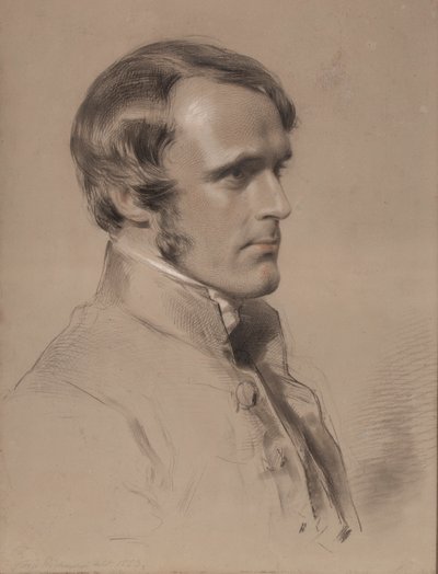 ジョンジャクソン牧師、1853年（紙に黒、赤、白のチョーク） 作： George Richmond