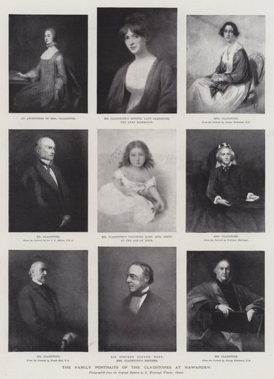 ハワーデンのグラッドストーンの家族の肖像 作： George Richmond