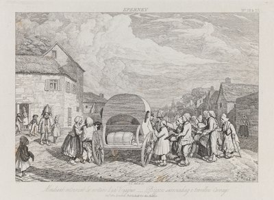 乞食、エペルネ、1821年頃（エッチング） 作： George Robert Lewis