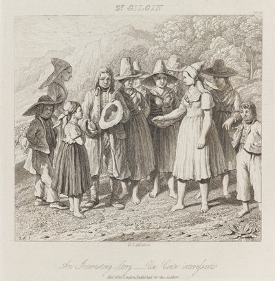 興味深い話、聖ギルギン、1821年頃（エッチング） 作： George Robert Lewis