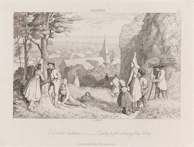 労働からの帰還、ハバー、1821年頃（エッチング） 作： George Robert Lewis