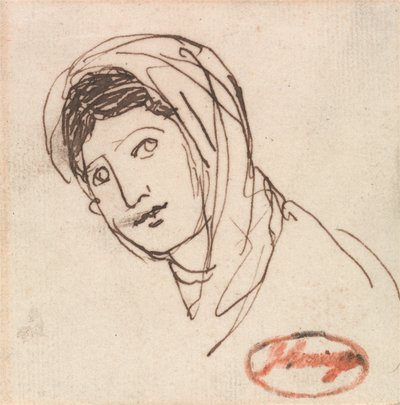女性ヘッド 作： George Romney