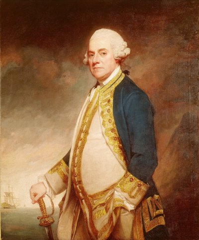 サー・チャールズ・ハーディ提督（1716-1780年頃） 作： George Romney