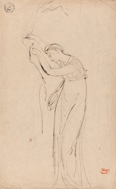 捕らわれの身、あるいは意気消沈した女：アンドロマケの可能性 作： George Romney