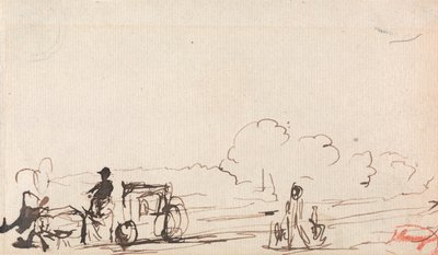 カントリーロードの馬車 作： George Romney