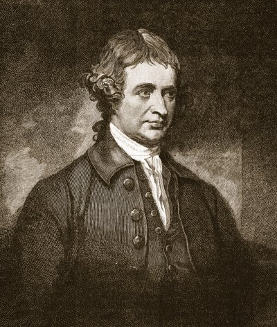 エドマンドバーク、「カッセルの図解されたイングランドの歴史」のイラスト（セピア写真） 作： George Romney