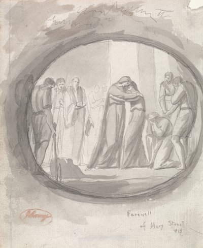 メアリー・スチュアートの別れ 作： George Romney