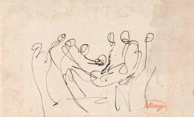 別のフィギュアを運ぶフィギュア 作： George Romney